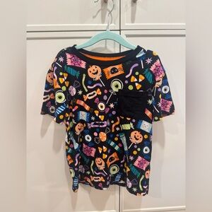 Little Sleepies Halloween Short Sleeve Tee - Black and Multicolor